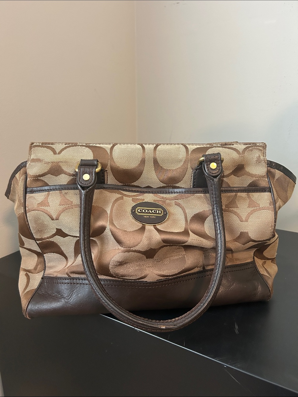 Coach Signature Canvas Satchel in Brown
